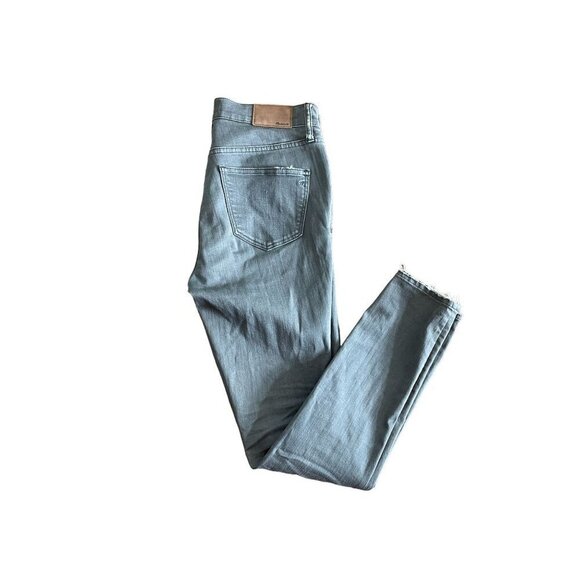 Madewell Jeans High Riser Skinny Zip Fly Denim Fringe Pockets Stretch Gray Sz 26 - Picture 1 of 10